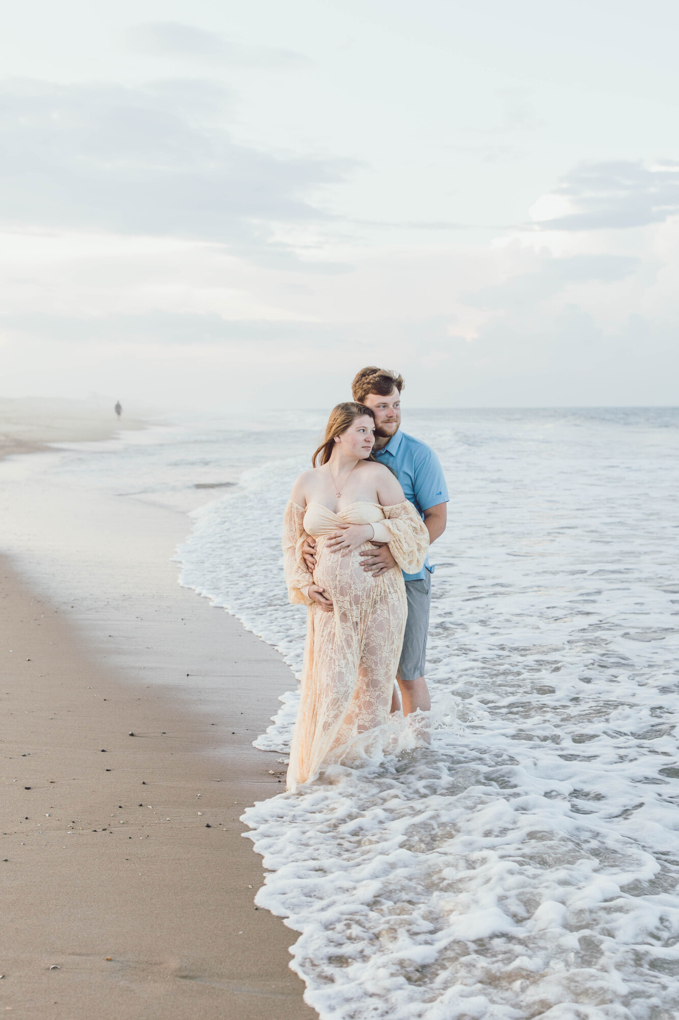 Couple on the beach during Dewey Beach session