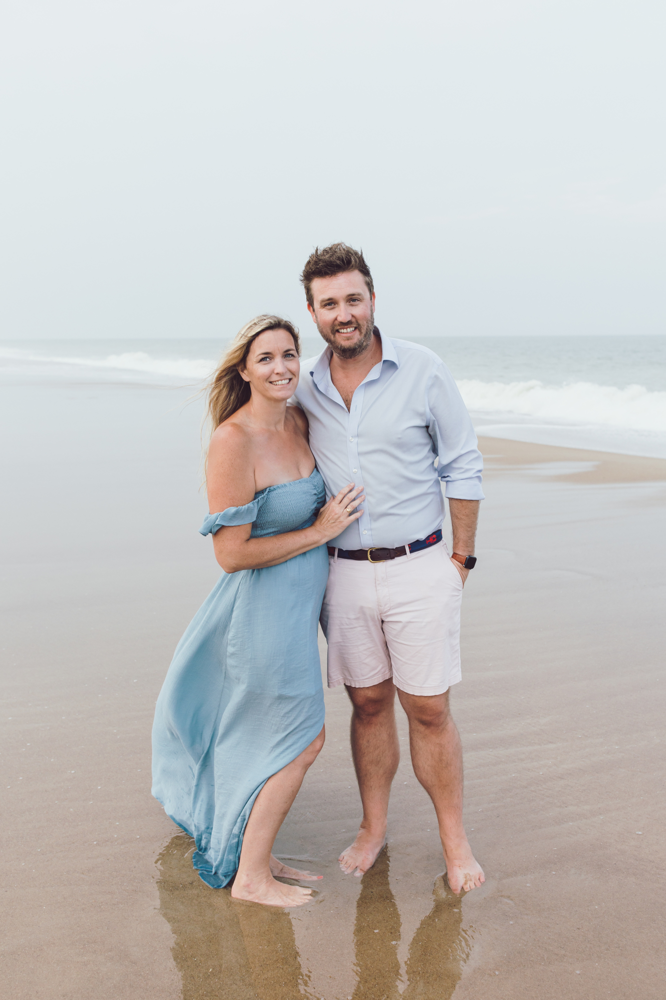 Family portrait near the dunes on Dewey Beach