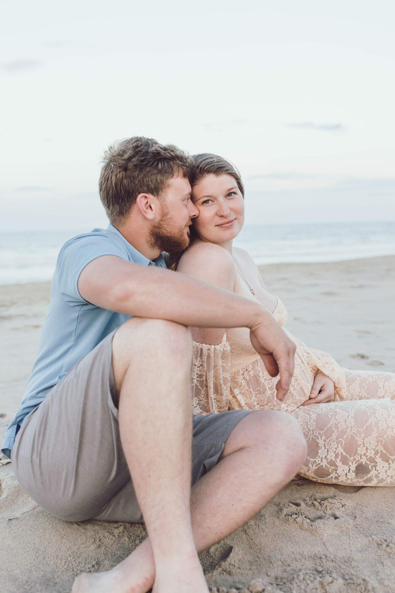 Couple portrait at sunset on Dewey Beach
